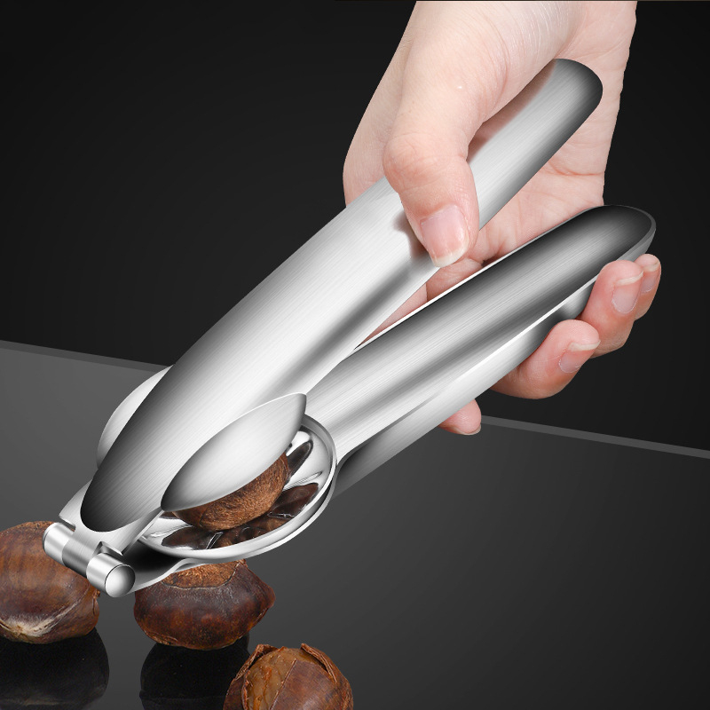 Отварящо устройство за кестени - 304 неръждаема стомана, многофункционално кухненско средство за обелване, кръстосано отваряне, щипки за кестени, модел KJT-BLJ001