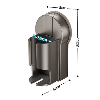 Fali fogkefetartó, vákuumos rögzítés, fúrás nélkül, ABS anyag, logó testreszabás