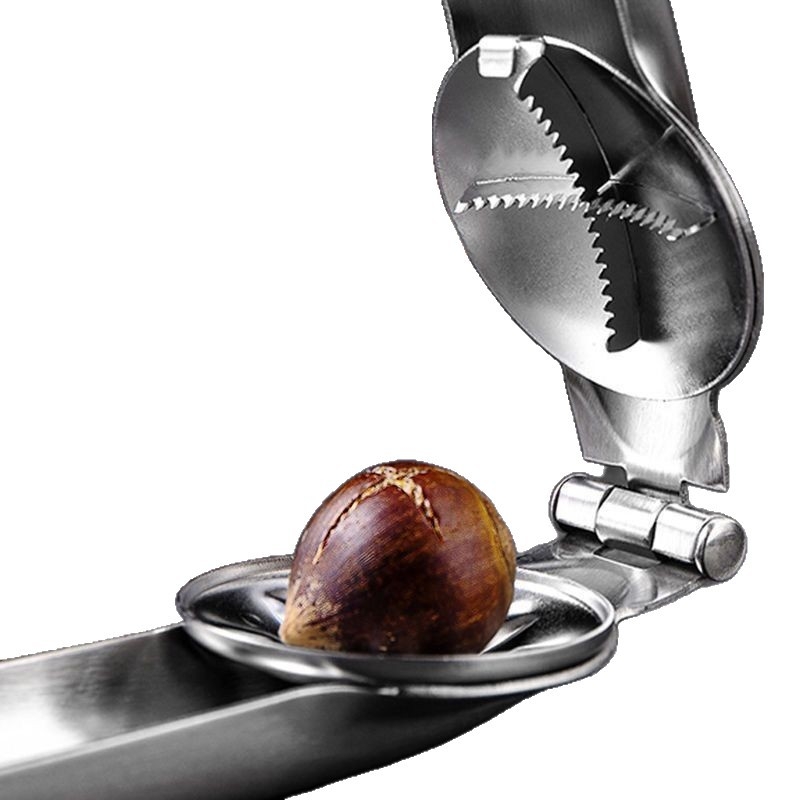 Rozsdamentes acél gesztenyenyitó fogó – minimalist design
