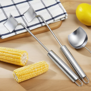 Kukoricaszem-eltávolító — 304 rozsdamentes acél, modern minimalista stílus, termékkód W-Stainless Steel Corn Peeler, export-kizárólagos kínálat