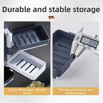 Nástenný držiak na mydlo s prisavkou, otočný, 3-podlažný alebo 1-podlažný, z plastu, balené 120 ks