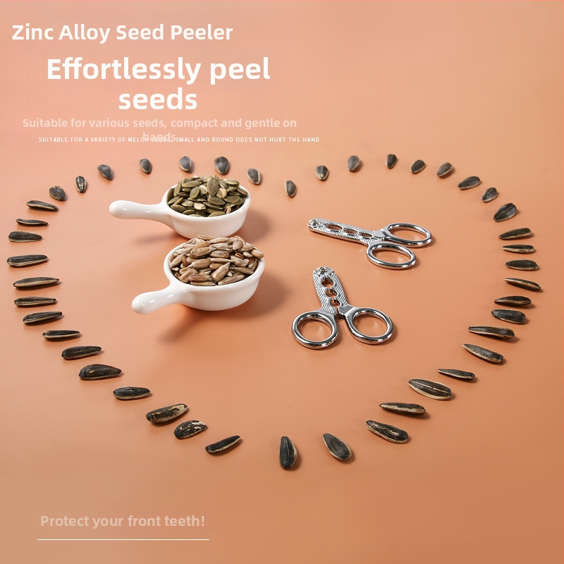 Lúpacie kliešte na semená a orechy, nerezová oceľ, minimalistický dizajn