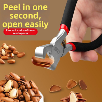 Louskáč na borovicové oriešky – nástroj s upínacím mechanizmom z ocele s vysokým obsahom uhlíka