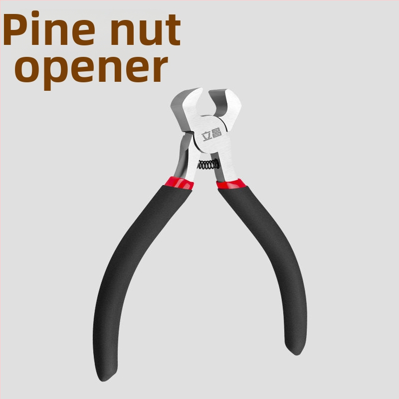 Louskáč na borovicové oriešky – nástroj s upínacím mechanizmom z ocele s vysokým obsahom uhlíka