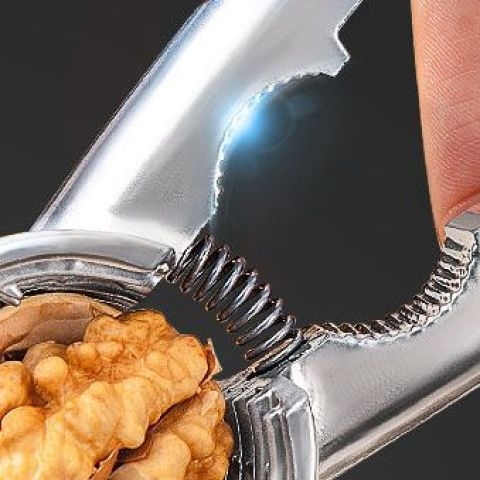 Универсални клещи за обелване на ядки за дома – неръждаема стомана, възможност за печат на лого, пуснати през пролетта на 2017 г.