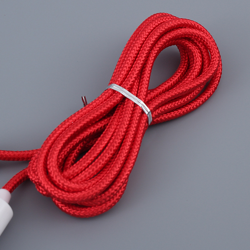 Skip uže s plastičnim držalom i pamukastom užicom, mogućnost prilagodbe logotipa, dužina ručke 10 cm, dužina užeta 2,4 m, promjer užeta 4,3 mm