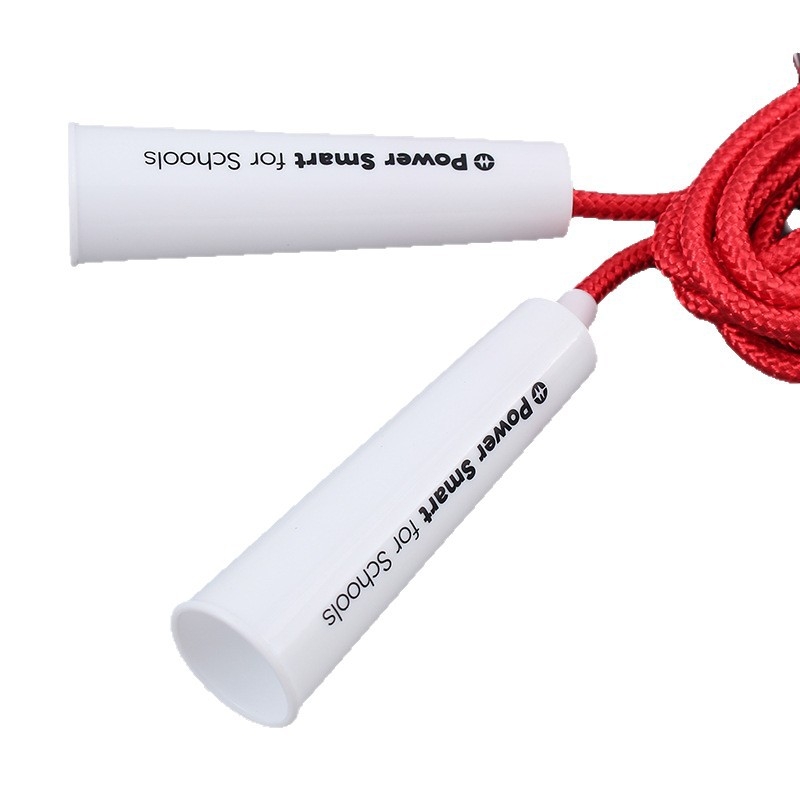 Skip uže s plastičnim držalom i pamukastom užicom, mogućnost prilagodbe logotipa, dužina ručke 10 cm, dužina užeta 2,4 m, promjer užeta 4,3 mm