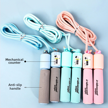 Dječje skakačko uže s pjenastim držačima, s brojačem, podesivo, PP materijal