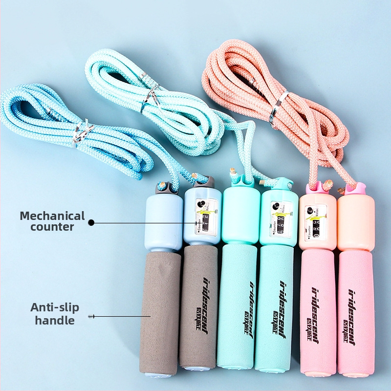 Dječje skakačko uže s pjenastim držačima, s brojačem, podesivo, PP materijal