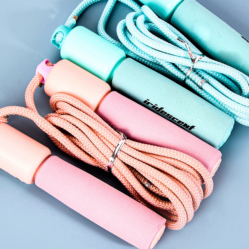 Dječje skakačko uže s pjenastim držačima, s brojačem, podesivo, PP materijal