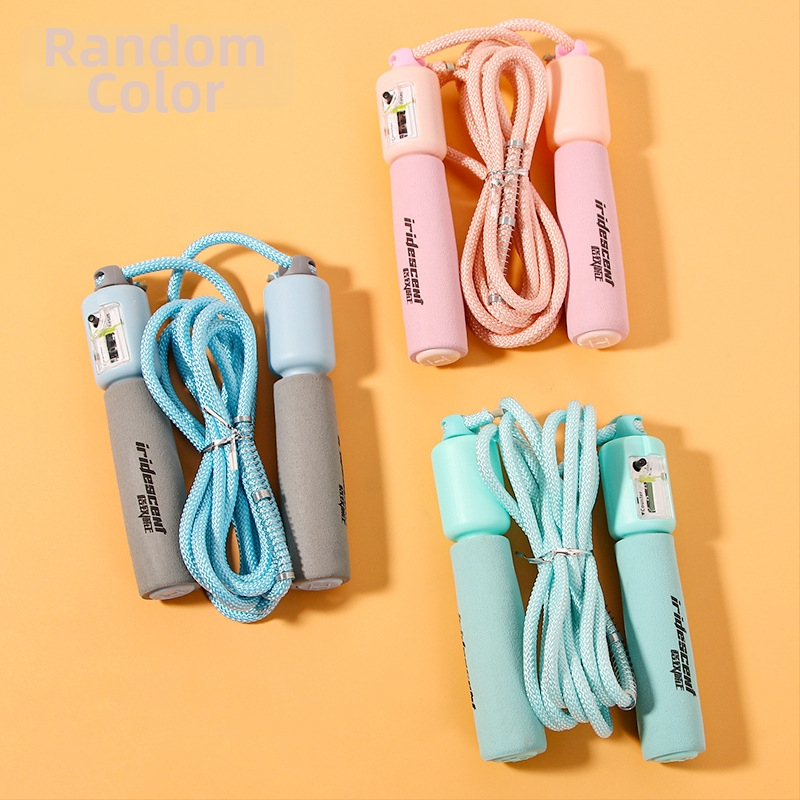 Dječje skakačko uže s pjenastim držačima, s brojačem, podesivo, PP materijal