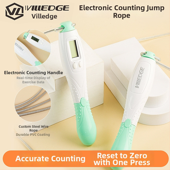 Weilaijian elektronički brojilo za preskakanje užeta od čeličnog užeta, duljina oko 2,8 m, za fitness