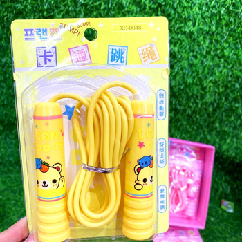 Coardă de sărit pentru copii, reglabilă, din cauciuc, moale, pentru exerciții în aer liber