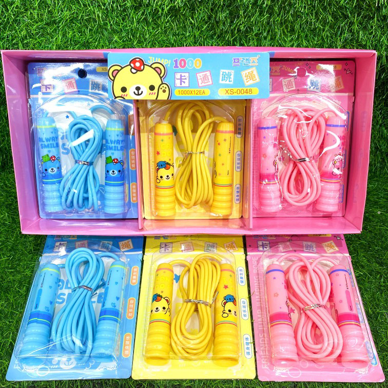 Coardă de sărit pentru copii, reglabilă, din cauciuc, moale, pentru exerciții în aer liber