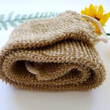 Fox set prosoape de baie din ramie și iută, cu curea pentru spate și prosop de baie din bumbac-lin, personalizabil