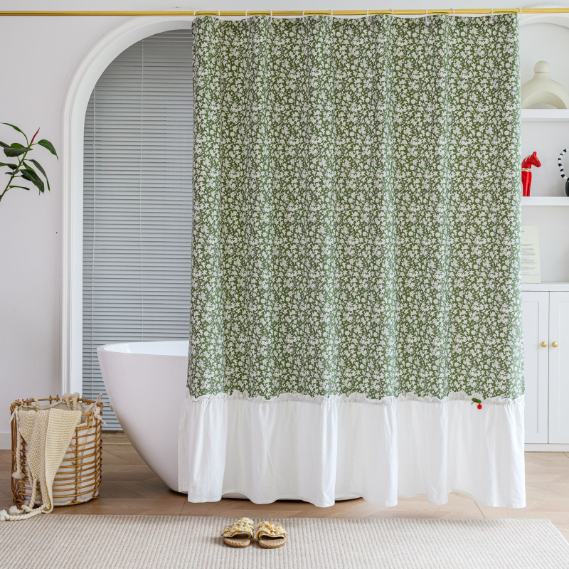 Cortină de duș poliester-bumbac, stil modern minimalist, brand Time businessman.