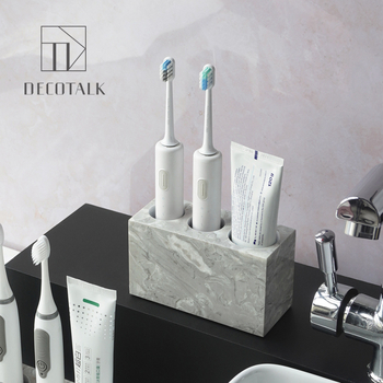 Márvány fogkefetartó, fúrás nélküli rögzítés, nordic stílus, DecoTalk