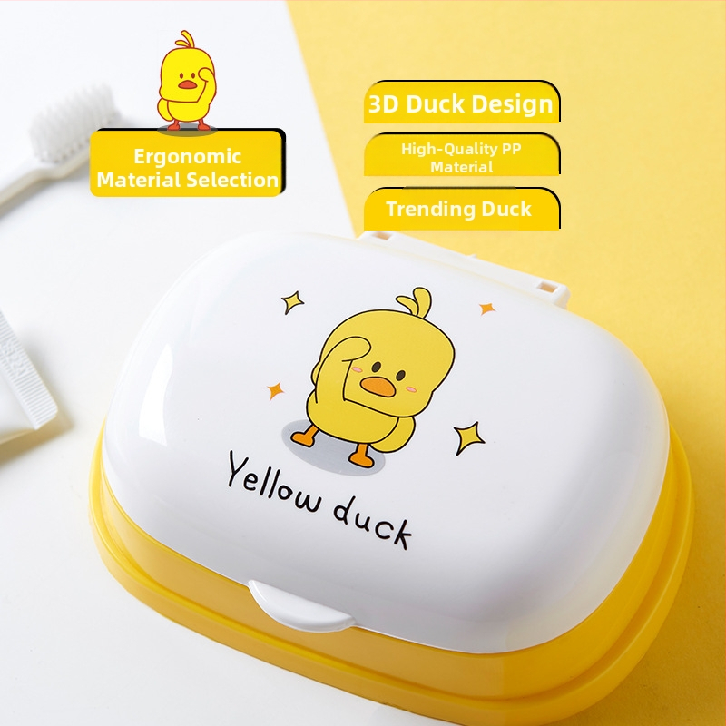 Animovaná krabička na mydlo s viečkom, prenosná do kúpeľne, PP materiál, 120 kusov, značka Presented