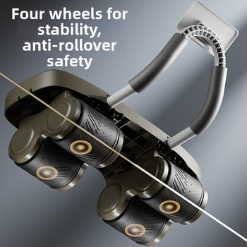 Roata abdominală Kangfute – Patru roți, nepliabilă, greutate 1 kg, pentru acasă și sală