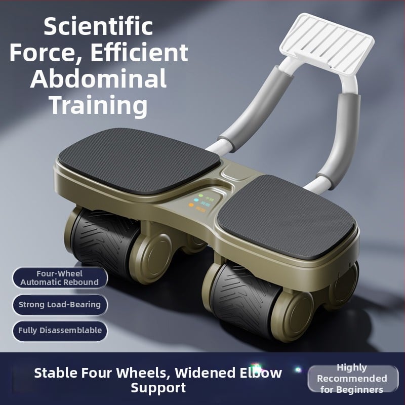Roata abdominală Kangfute – Patru roți, nepliabilă, greutate 1 kg, pentru acasă și sală