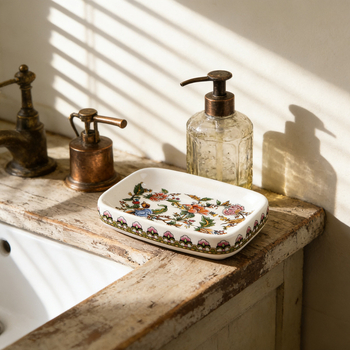 Keramički poslužavnik za sapun u europskom stilu s odvodom, mogućnost tiska logotipa, luksuzan izgled