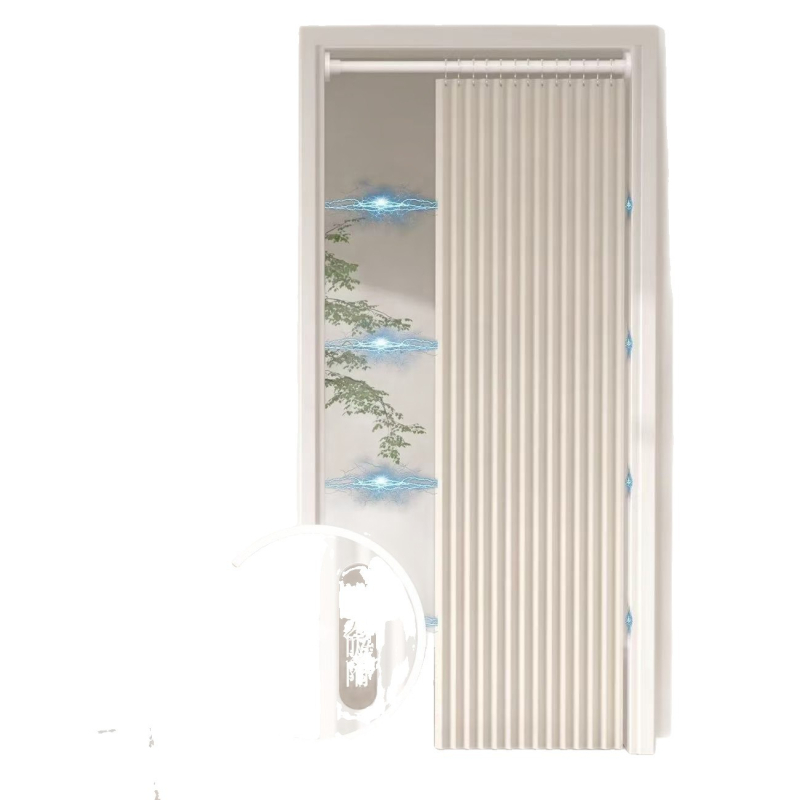 Сгъваема душ завеса от полиестер, Европейски стил, еднотонна, водоустойчива и устойчива на мухъл