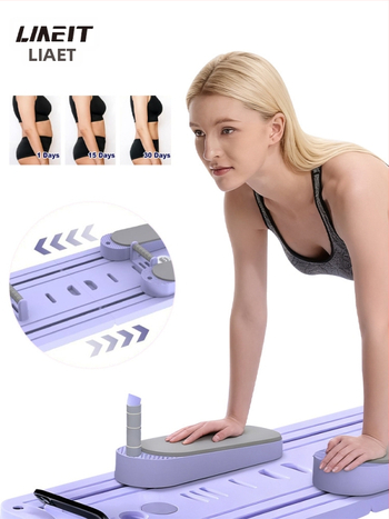 Brušný koliesko, skladateľné tiché fitnes zariadenie na Pilates, 4-in-1/6-in-1, pre domáce a kancelárske použitie, hmotnosť 6 kg