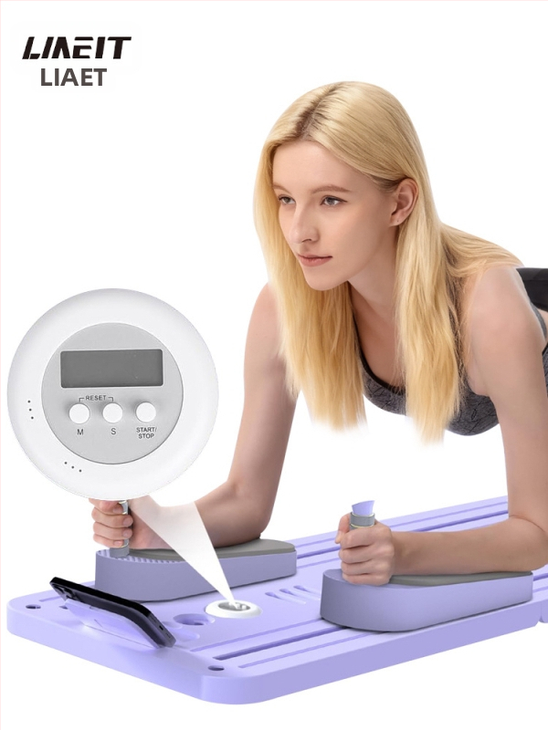 Brušný koliesko, skladateľné tiché fitnes zariadenie na Pilates, 4-in-1/6-in-1, pre domáce a kancelárske použitie, hmotnosť 6 kg