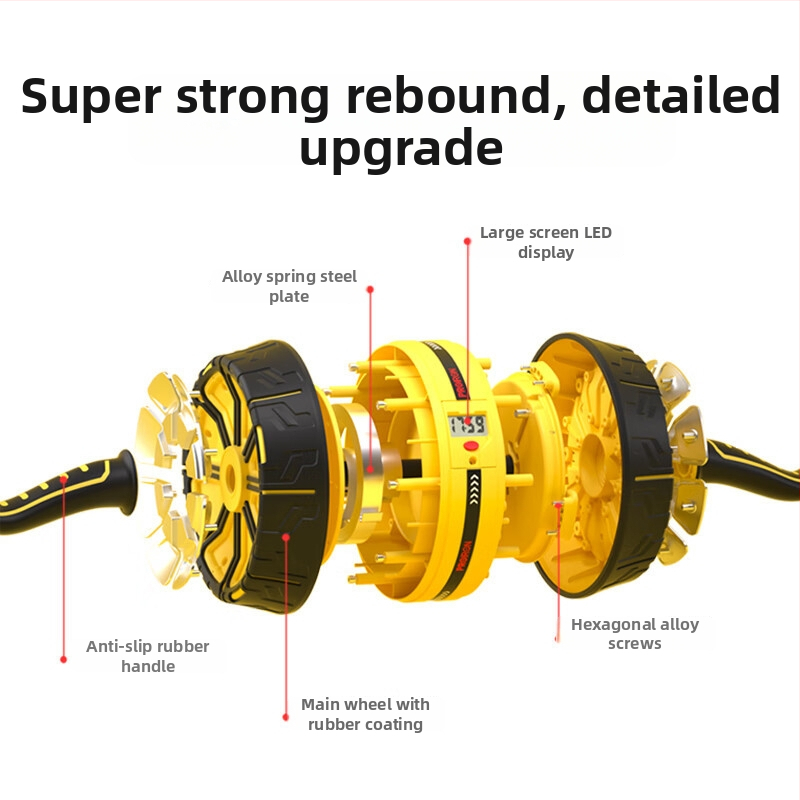 Puliai Roata pentru Abdomen cu Revenire Automată și Numărătoare Inteligentă – Nepliabilă, Pentru Uz Casnic, Echipament de Fitness