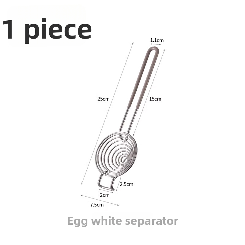 Oddelovač bielka z vajíčka – kovový ručný filter na oddelenie bielka od žĺtka, model B9902-HWQ (kovový, ručný, neelektrický)