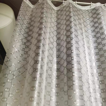 Cortină de duș 3D pentru baie fără găuri, țesătură EVA impermeabilă, perdea despărțitoare semi-transparentă, montaj în stil japonez; Material EVA; Stil: Lux ușor; Model: Monocrom; Personalizare: Susținută; Etichetă privată licențiată: Da
