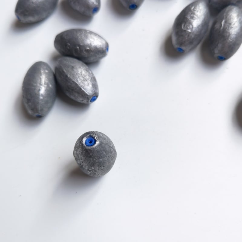 Olivo-oblik olovni uteg s jezgrom za ribolovni pribor