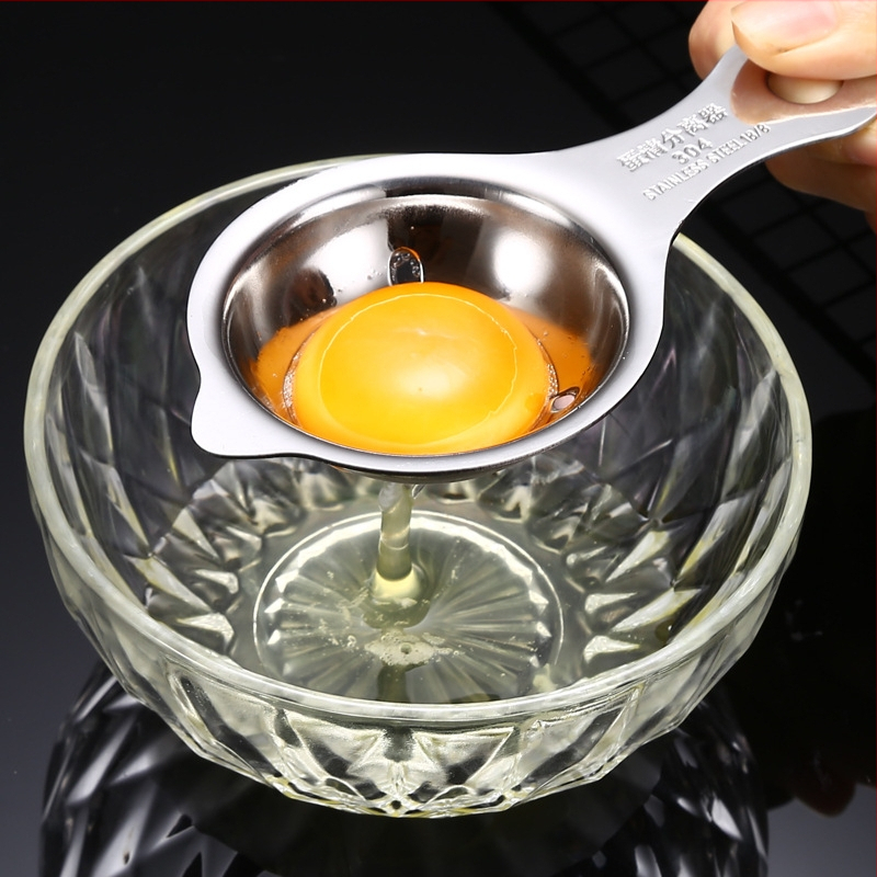 Oddelovač bielkovín zo 304 nerezovej ocele, nie elektrický, s potlačou loga, moderný kuchynský nástroj