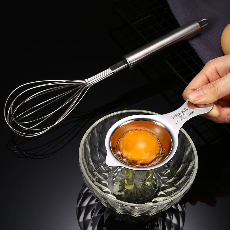 304 rozdsmentes acél tojásfehérje szétválasztó, nem elektromos, logóval testre szabható, modern konyhai eszköz