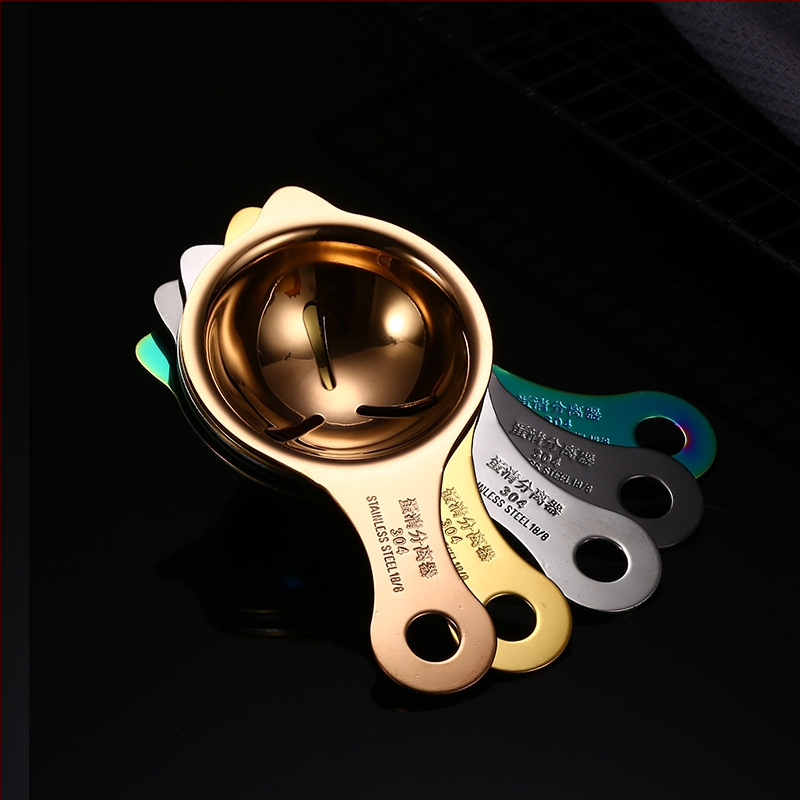 Oddelovač bielkovín zo 304 nerezovej ocele, nie elektrický, s potlačou loga, moderný kuchynský nástroj