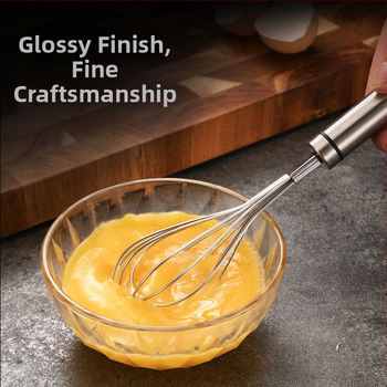 Ručný metlička na vajcia z 304 nerezovej ocele – metlička na šľahanie vajec a separátor bielkovín