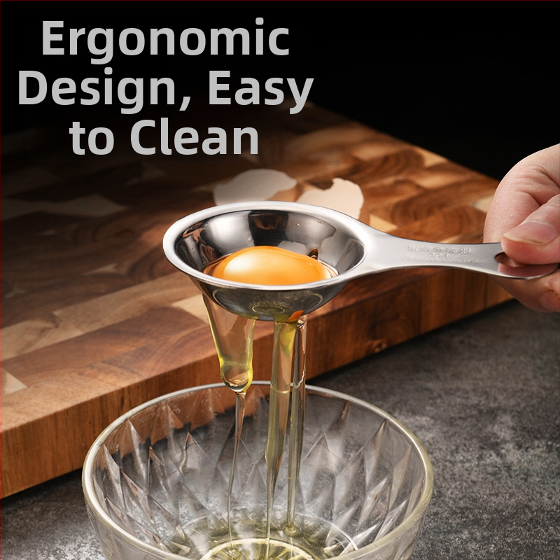 Ručný metlička na vajcia z 304 nerezovej ocele – metlička na šľahanie vajec a separátor bielkovín