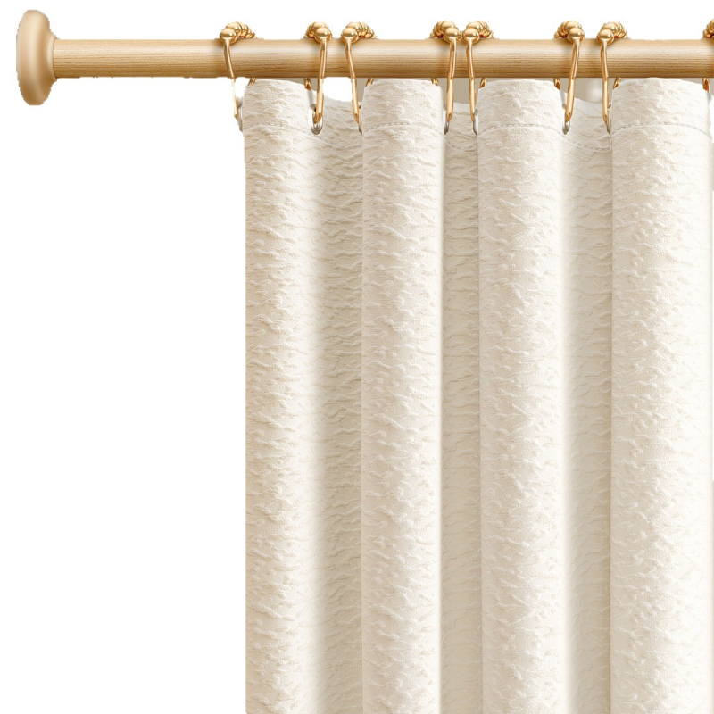 Curtină de duș din poliester cu separator magnetic – stil modern minimalist, culoare solidă, brand Futuristic