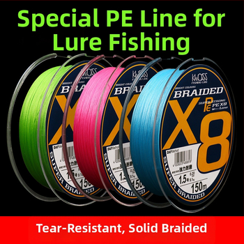 KWDISS linie de pescuit PE, linie principală împletită cu 8 fire, puternică, pachet de 200