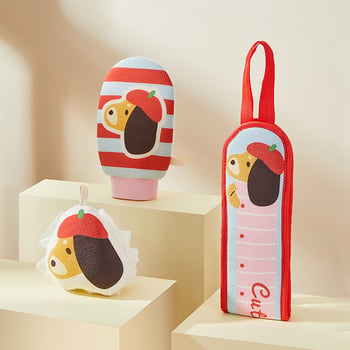 Set za peeling kupanja: rukavica za leđa, kugla za kupanje s cvijetom, samoopećavajuća kugla — Simple Style