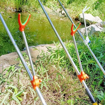 Keenio - Držač za štapove od nehrđajućeg čelika, teleskopski, dvostruke namjene, sklopiv