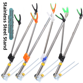 Držač za štap za ribolov od nehrđajućeg čelika, zemlja ugradbeni nosač, sklopni i 360° okretni