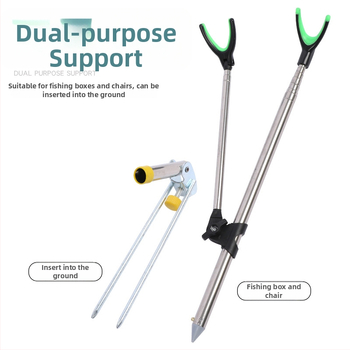 Držač za štap za ribolov od nehrđajućeg čelika, zemlja ugradbeni nosač, sklopni i 360° okretni