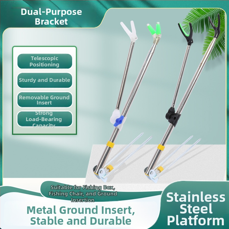 Držač za štap za ribolov od nehrđajućeg čelika, zemlja ugradbeni nosač, sklopni i 360° okretni