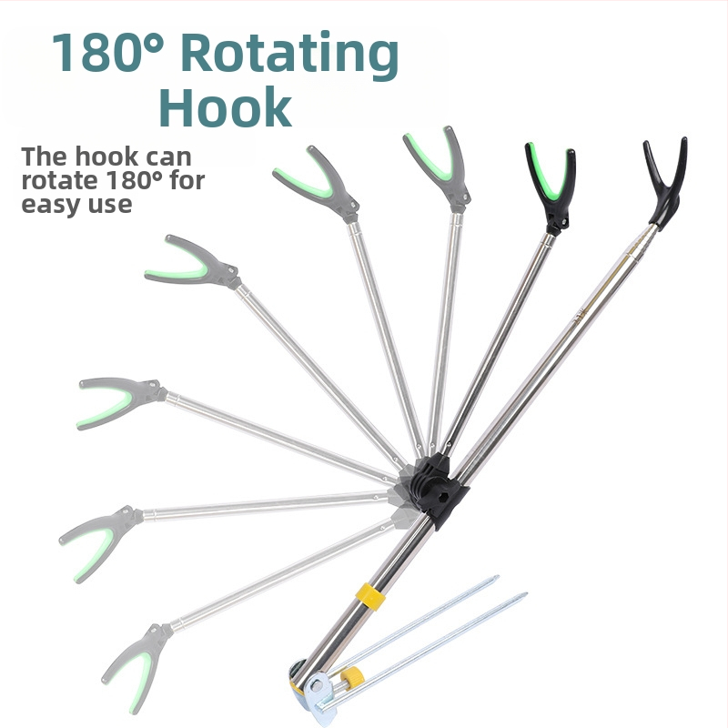 Držač za štap za ribolov od nehrđajućeg čelika, zemlja ugradbeni nosač, sklopni i 360° okretni