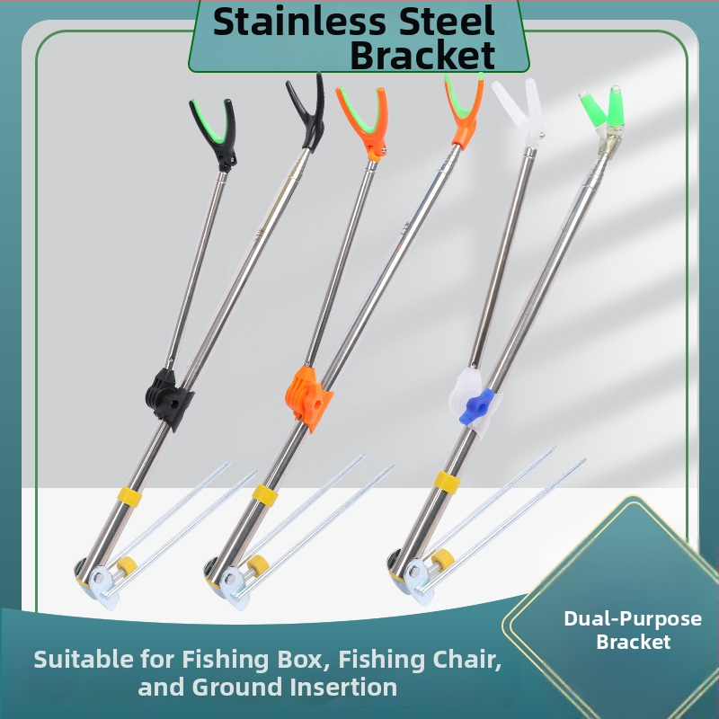 Držač za štap za ribolov od nehrđajućeg čelika, zemlja ugradbeni nosač, sklopni i 360° okretni