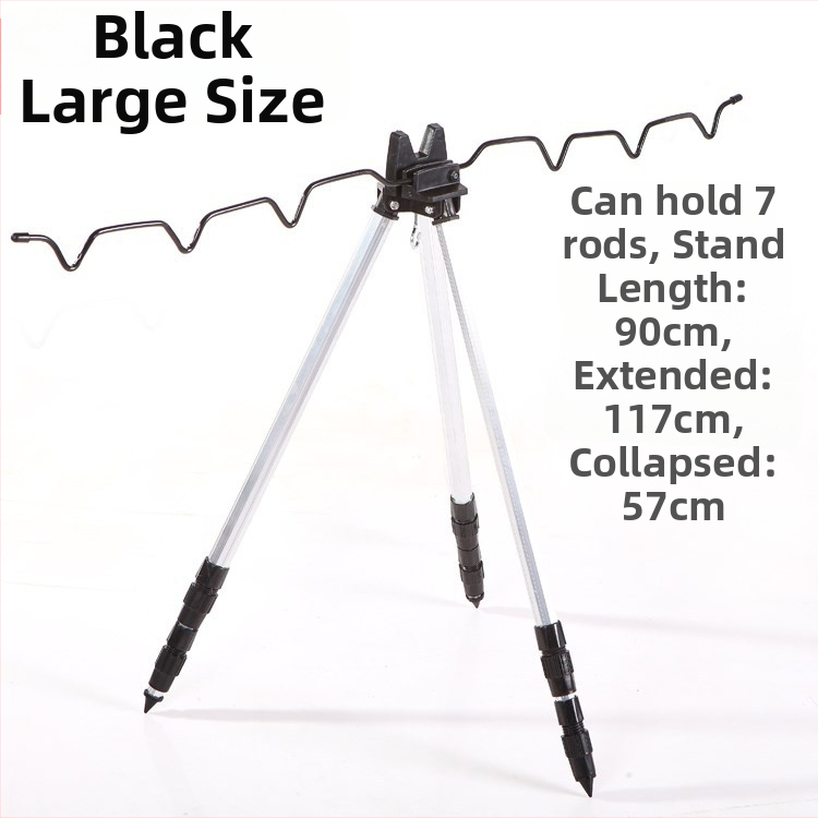 Telescopický trojuholníkový držiak na morské prúty, hliníková zliatina, viacdielny držiak, vysúvací trojnožný stojan