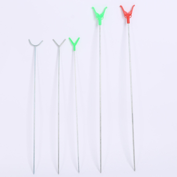 Dongyu Držač štapa za ribolov s ugrađivanjem u zemlju, metal, Y-oblik, ne-sklopiv