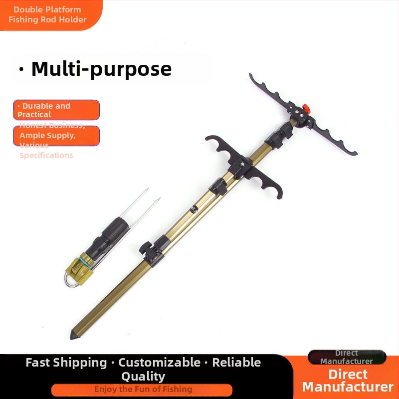 Držač za štapove – dvostruki toranj, sklopni, višestruka rotacija, aluminijska legura, debelo telo štapa