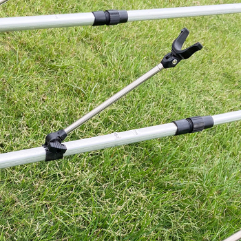 Four Seas Fishing Gear Aluminijski toranj držač za štapove s ukopom u zemlju, sklopni i višestruko okretni